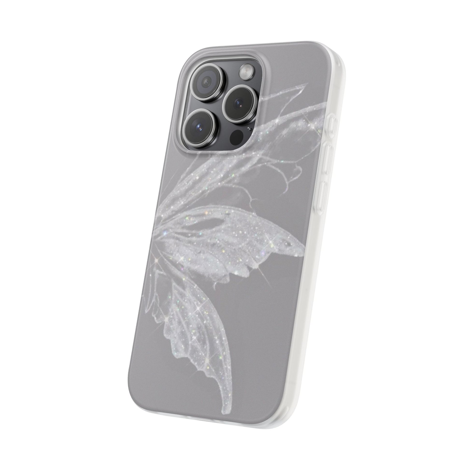 Elegant Butterfly Flexi Cases, Phone Cover, Protective Shell, Gifts for Her, Customizable Phone Cases, Floral Butterfly Design
