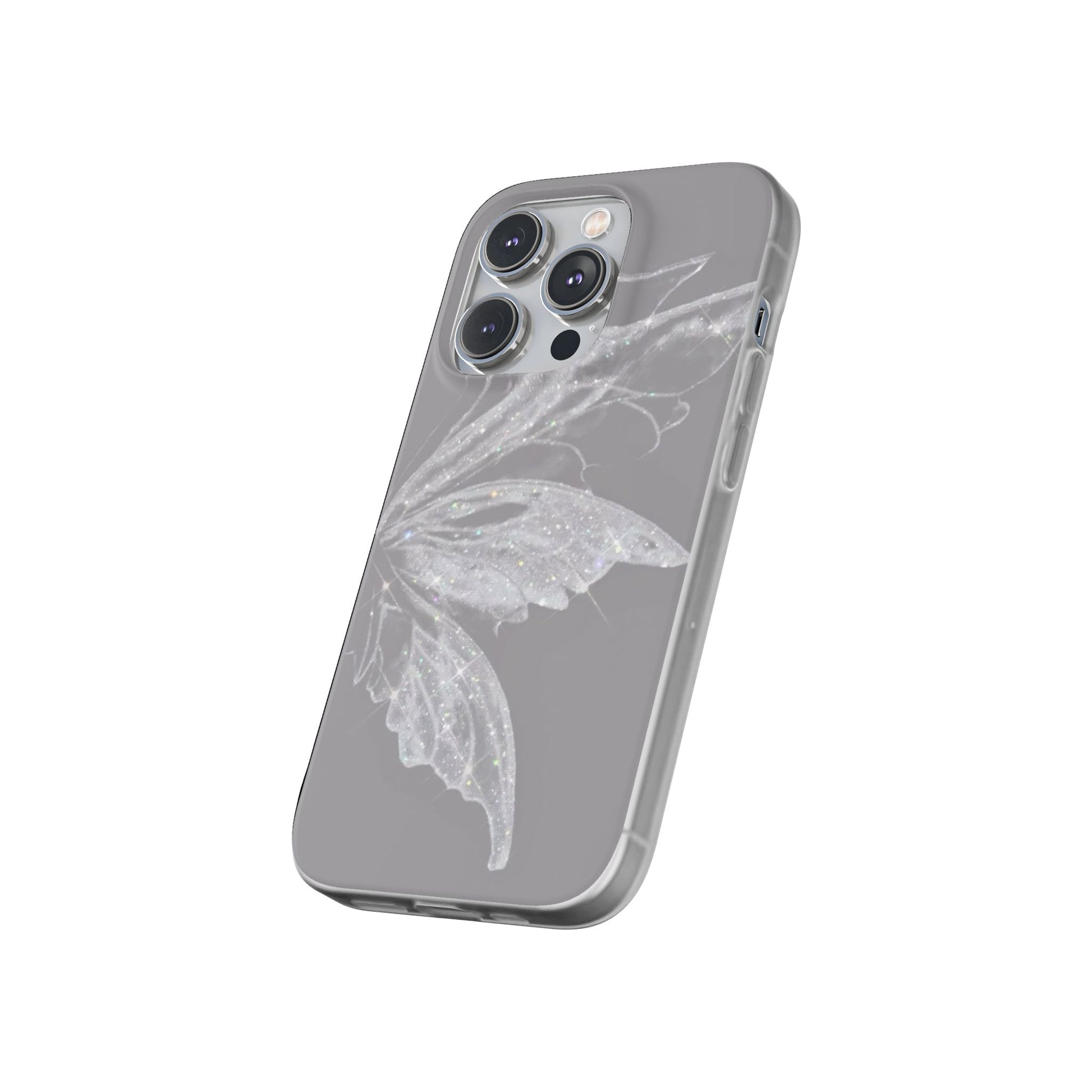Elegant Butterfly Flexi Cases, Phone Cover, Protective Shell, Gifts for Her, Customizable Phone Cases, Floral Butterfly Design