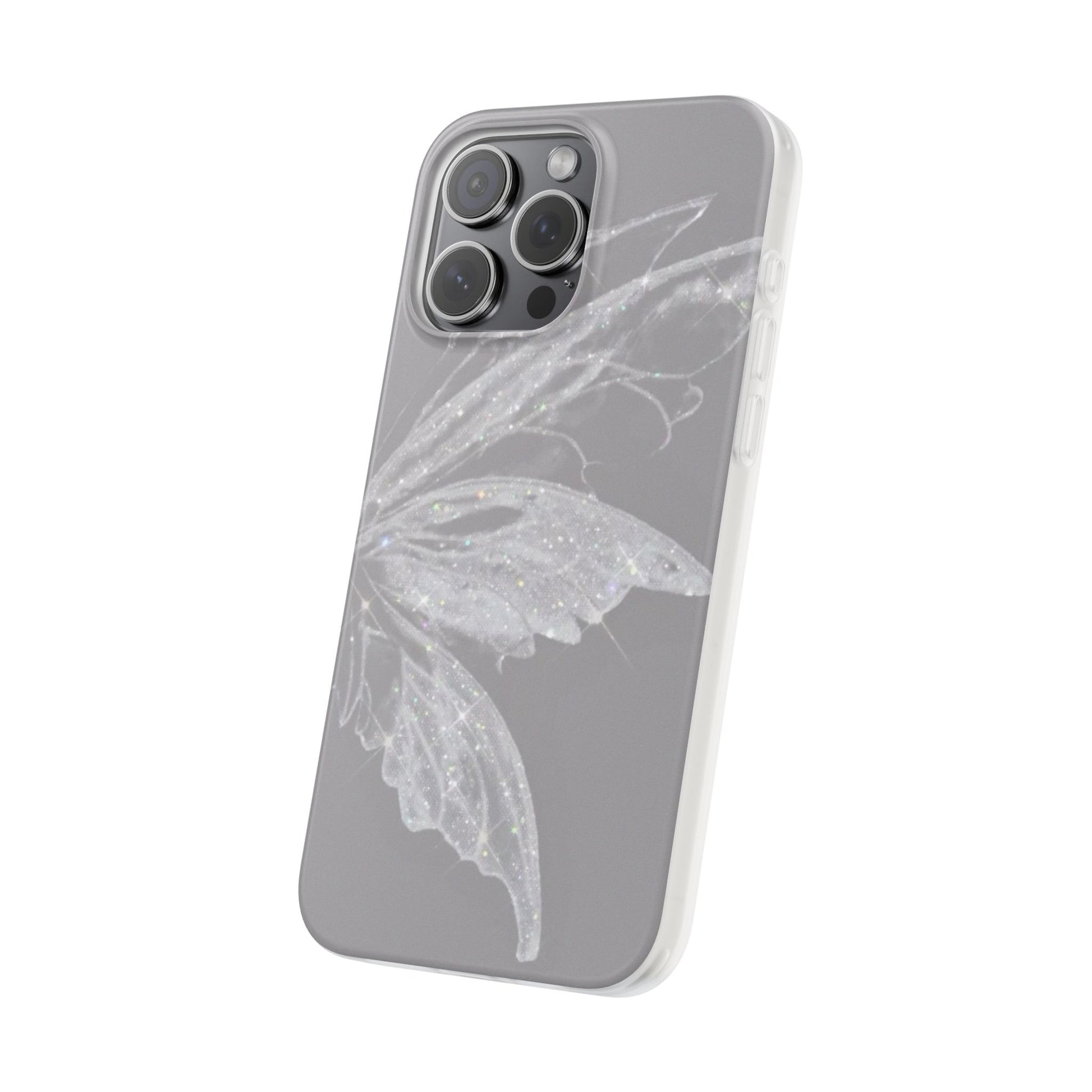 Elegant Butterfly Flexi Cases, Phone Cover, Protective Shell, Gifts for Her, Customizable Phone Cases, Floral Butterfly Design
