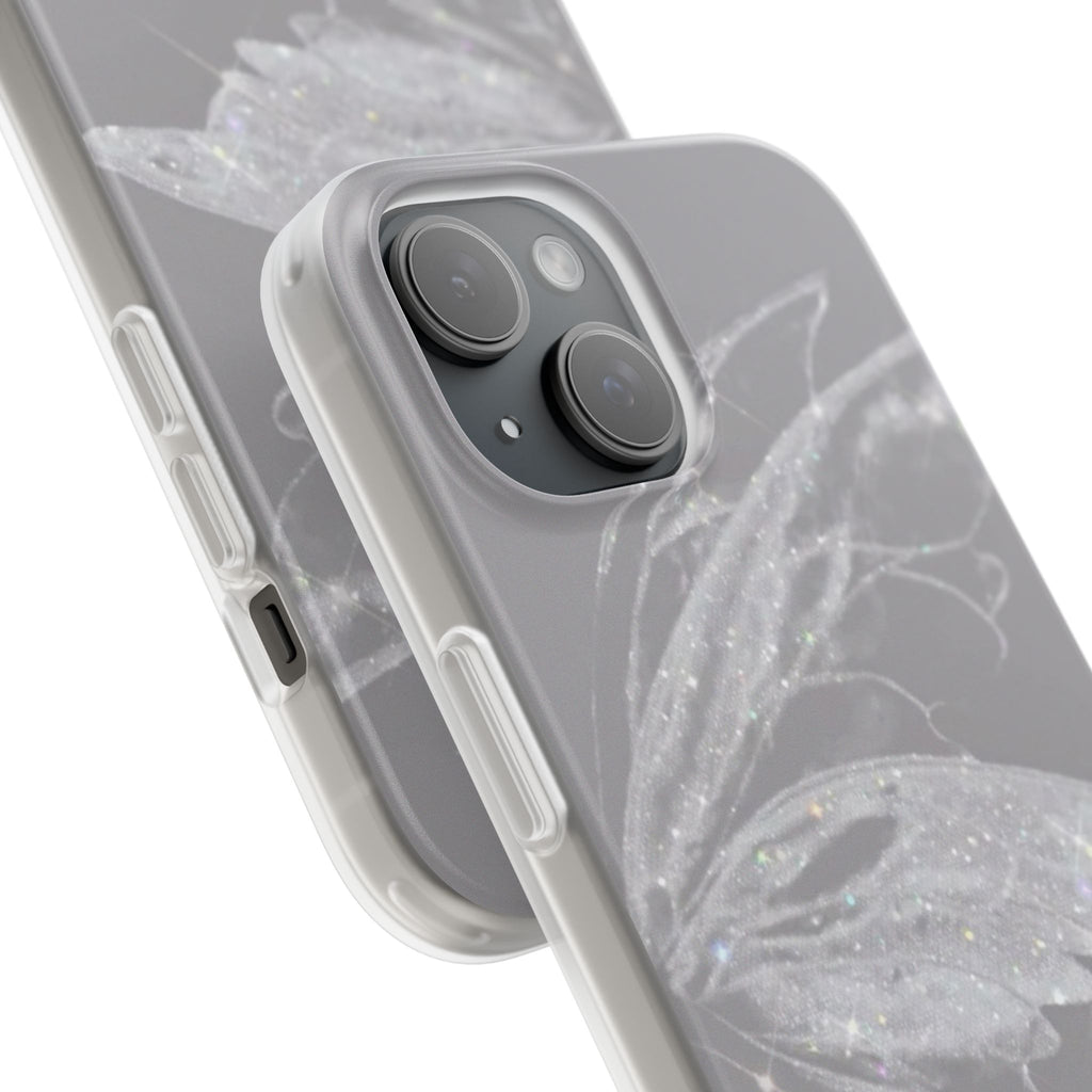 Elegant Butterfly Flexi Cases, Phone Cover, Protective Shell, Gifts for Her, Customizable Phone Cases, Floral Butterfly Design