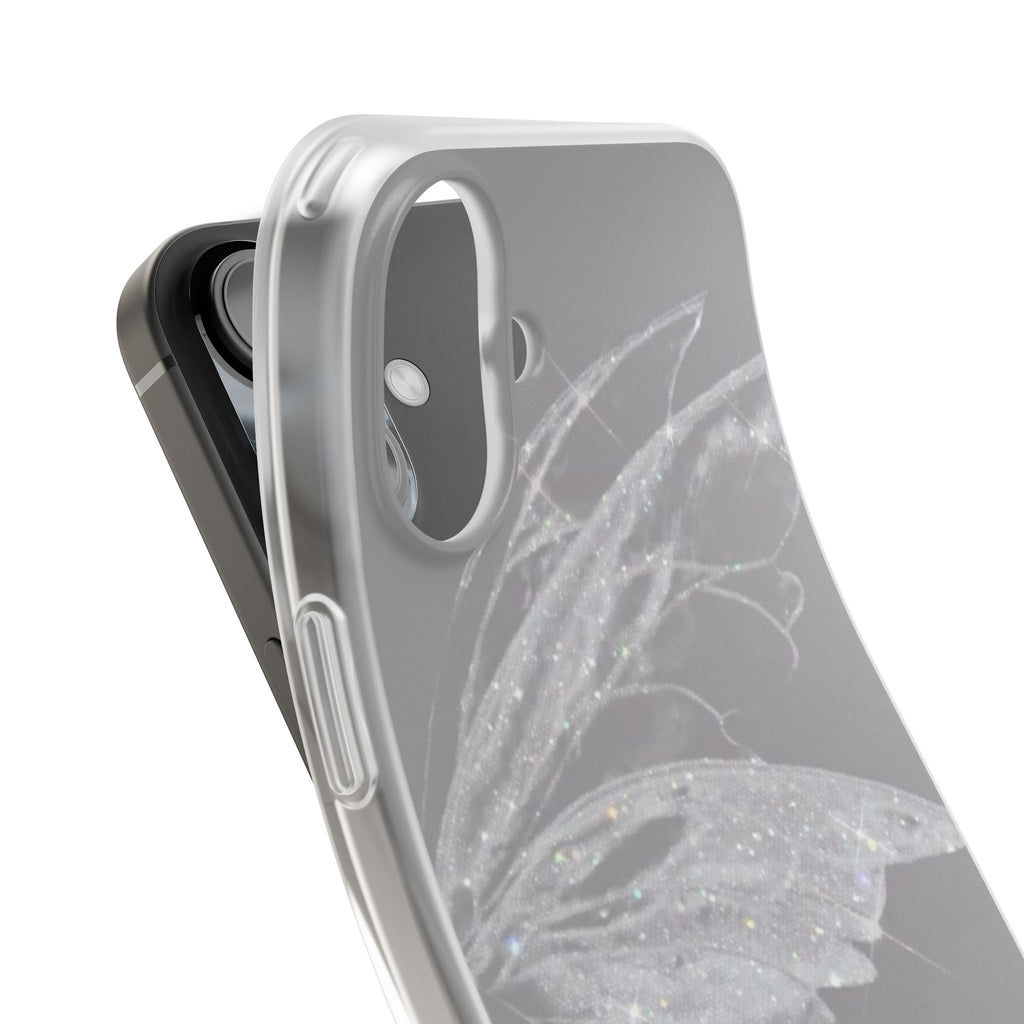 Elegant Butterfly Flexi Cases, Phone Cover, Protective Shell, Gifts for Her, Customizable Phone Cases, Floral Butterfly Design