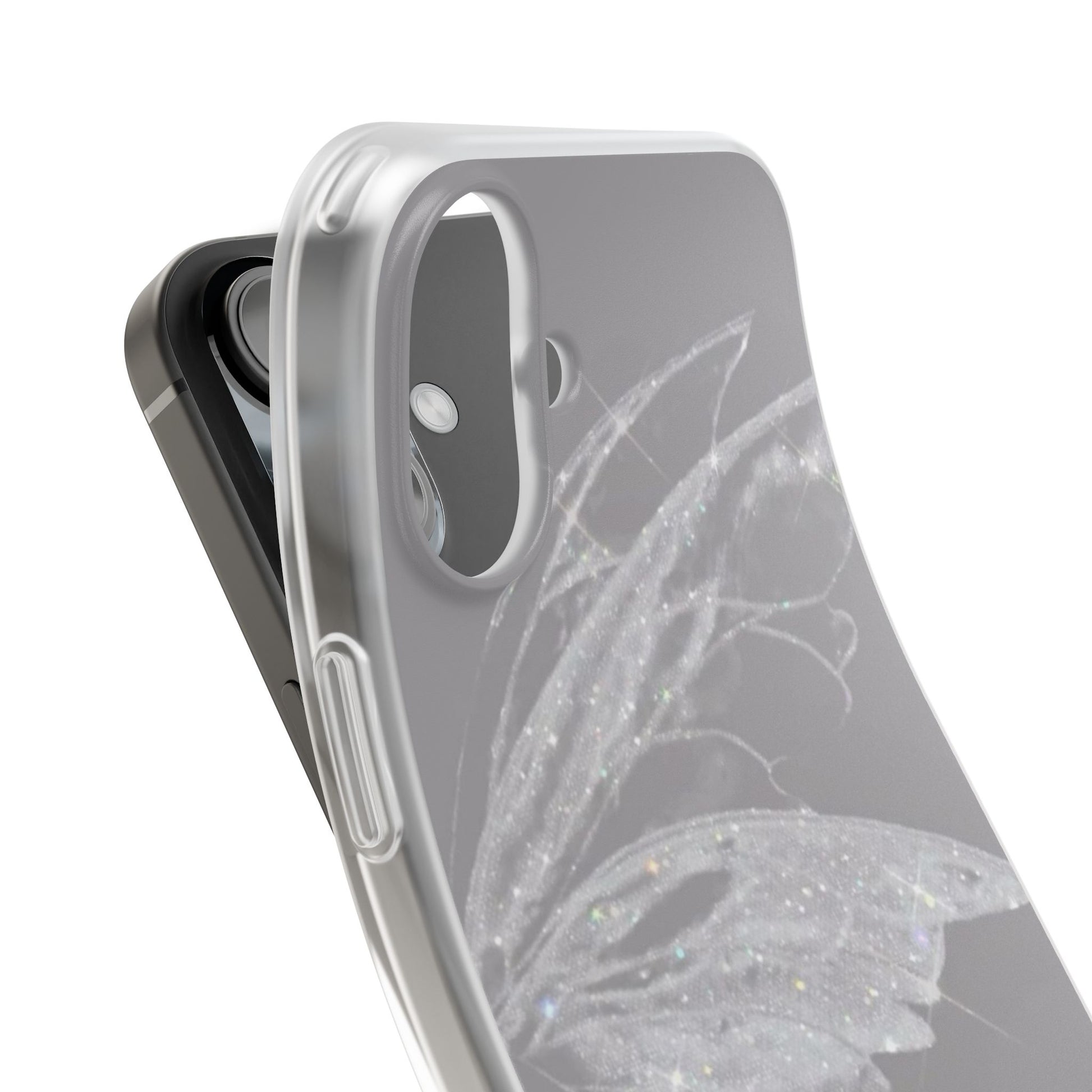 Elegant Butterfly Flexi Cases, Phone Cover, Protective Shell, Gifts for Her, Customizable Phone Cases, Floral Butterfly Design