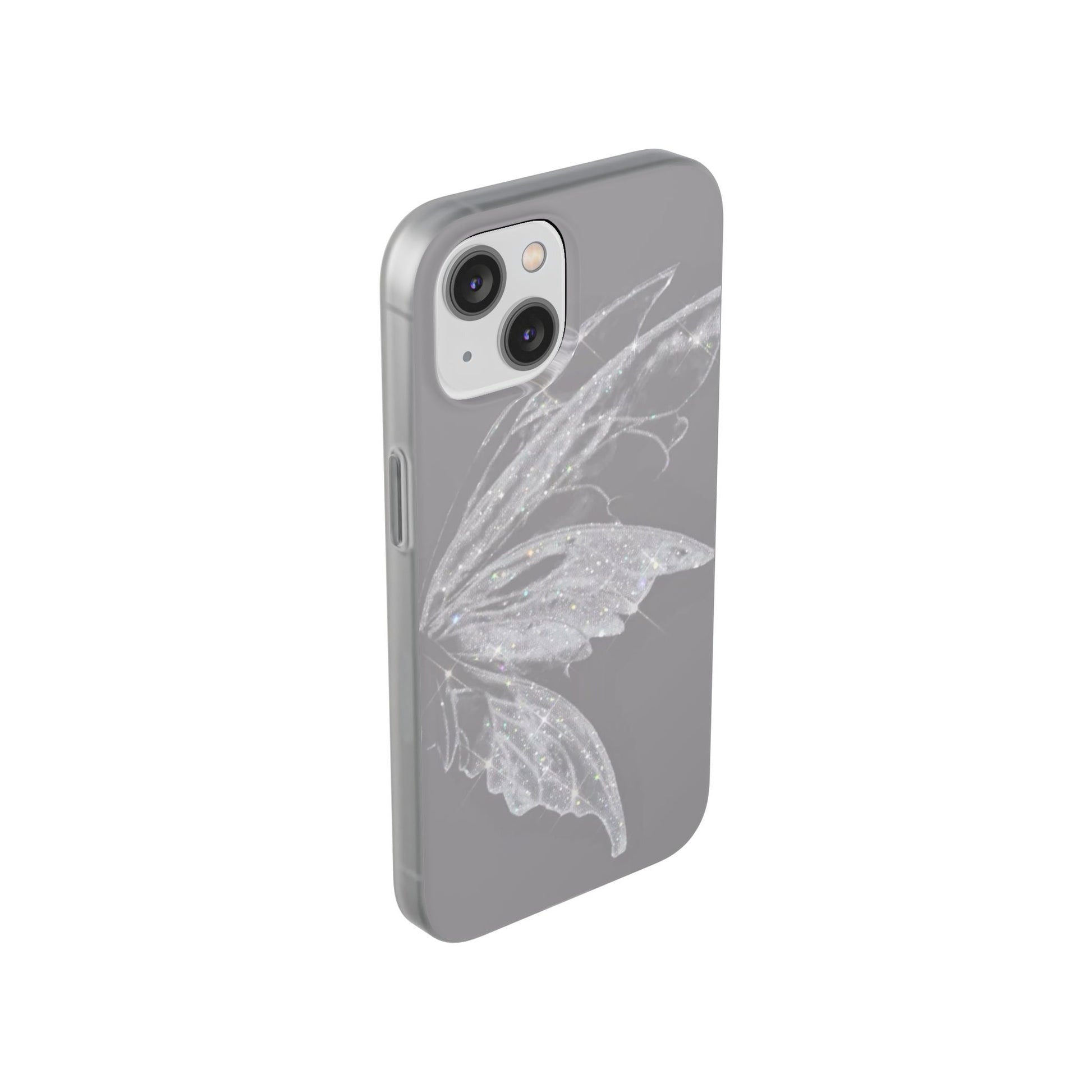 Elegant Butterfly Flexi Cases, Phone Cover, Protective Shell, Gifts for Her, Customizable Phone Cases, Floral Butterfly Design