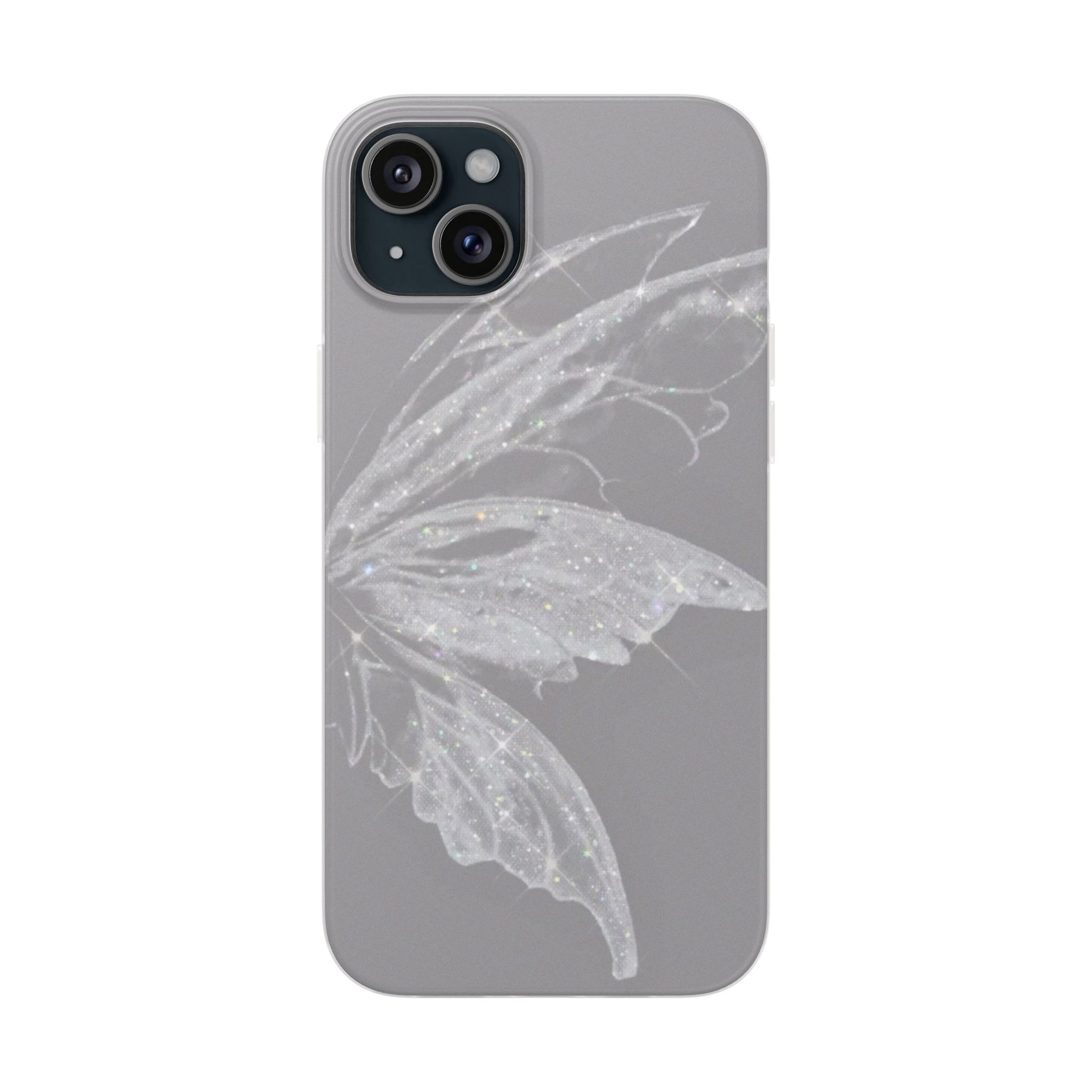 Elegant Butterfly Flexi Cases, Phone Cover, Protective Shell, Gifts for Her, Customizable Phone Cases, Floral Butterfly Design