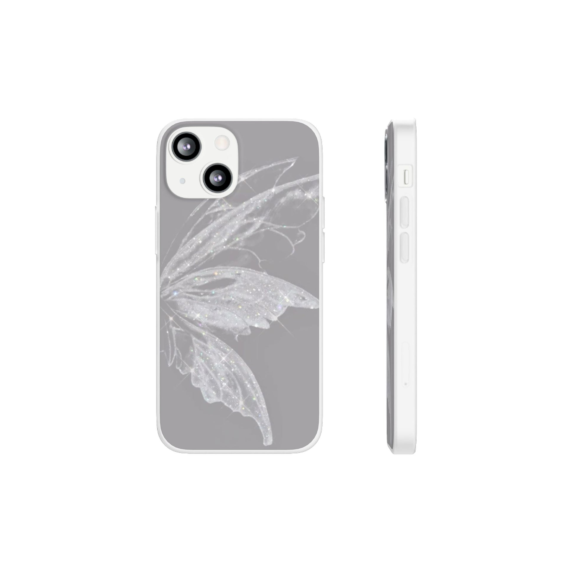 Elegant Butterfly Flexi Cases, Phone Cover, Protective Shell, Gifts for Her, Customizable Phone Cases, Floral Butterfly Design