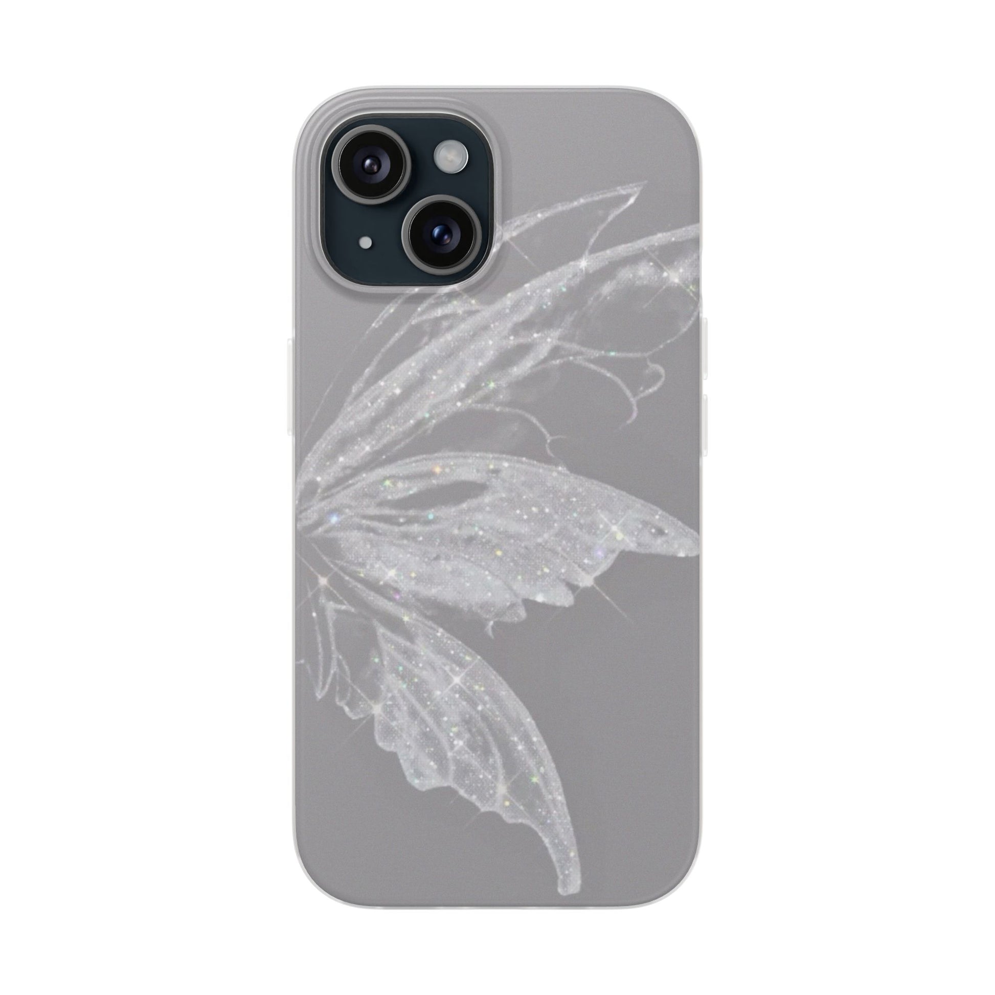 Elegant Butterfly Flexi Cases, Phone Cover, Protective Shell, Gifts for Her, Customizable Phone Cases, Floral Butterfly Design