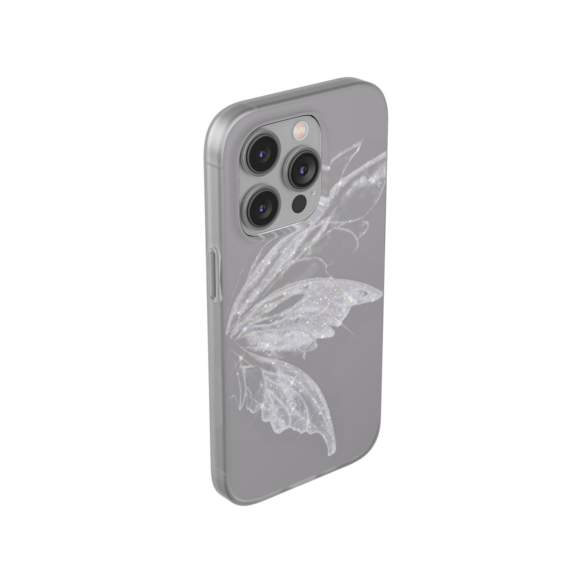 Elegant Butterfly Flexi Cases, Phone Cover, Protective Shell, Gifts for Her, Customizable Phone Cases, Floral Butterfly Design