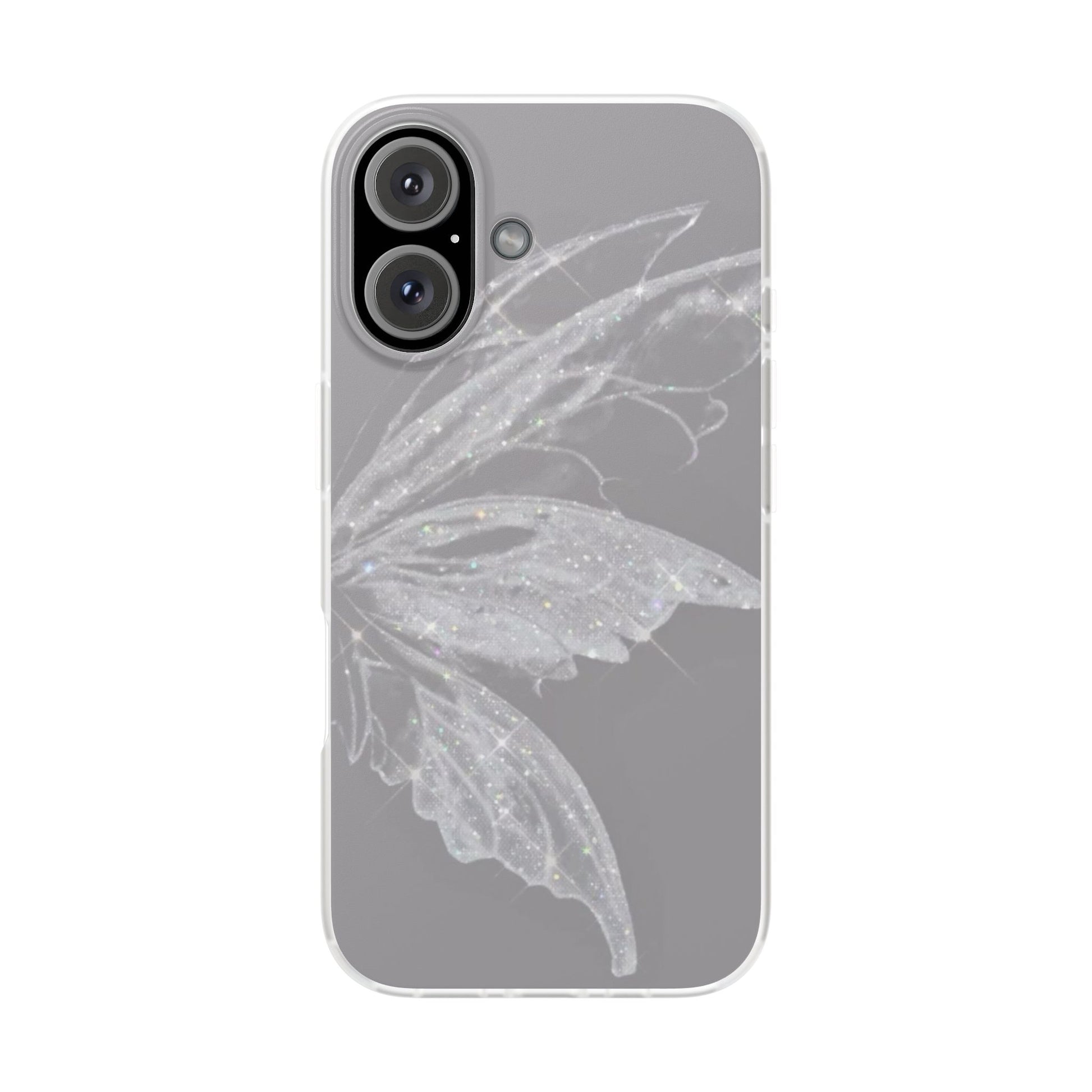 Elegant Butterfly Flexi Cases, Phone Cover, Protective Shell, Gifts for Her, Customizable Phone Cases, Floral Butterfly Design