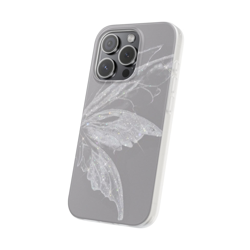 Elegant Butterfly Flexi Cases, Phone Cover, Protective Shell, Gifts for Her, Customizable Phone Cases, Floral Butterfly Design