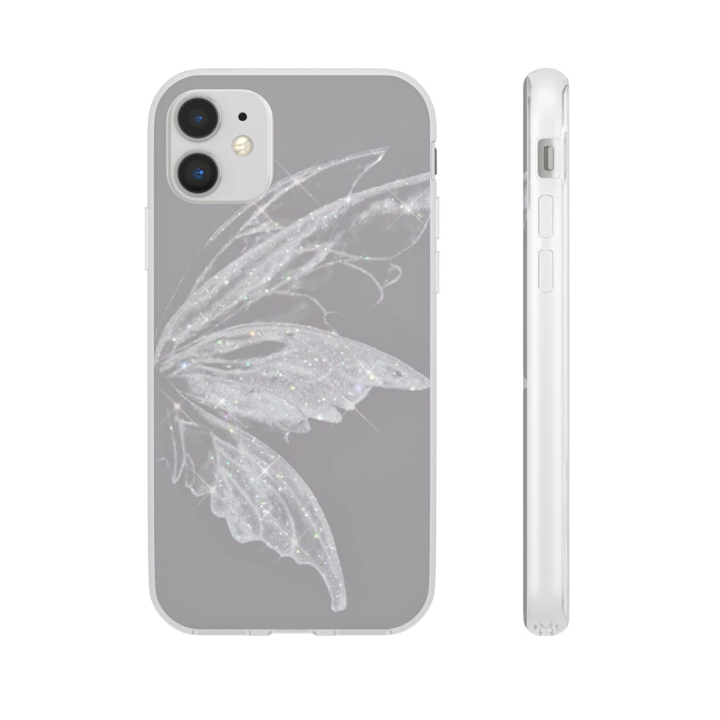 Elegant Butterfly Flexi Cases, Phone Cover, Protective Shell, Gifts for Her, Customizable Phone Cases, Floral Butterfly Design