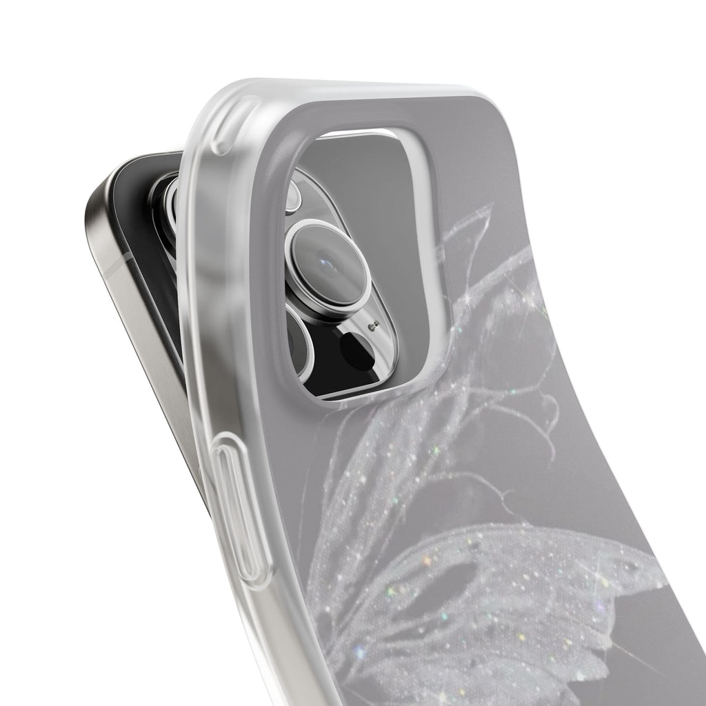 Elegant Butterfly Flexi Cases, Phone Cover, Protective Shell, Gifts for Her, Customizable Phone Cases, Floral Butterfly Design
