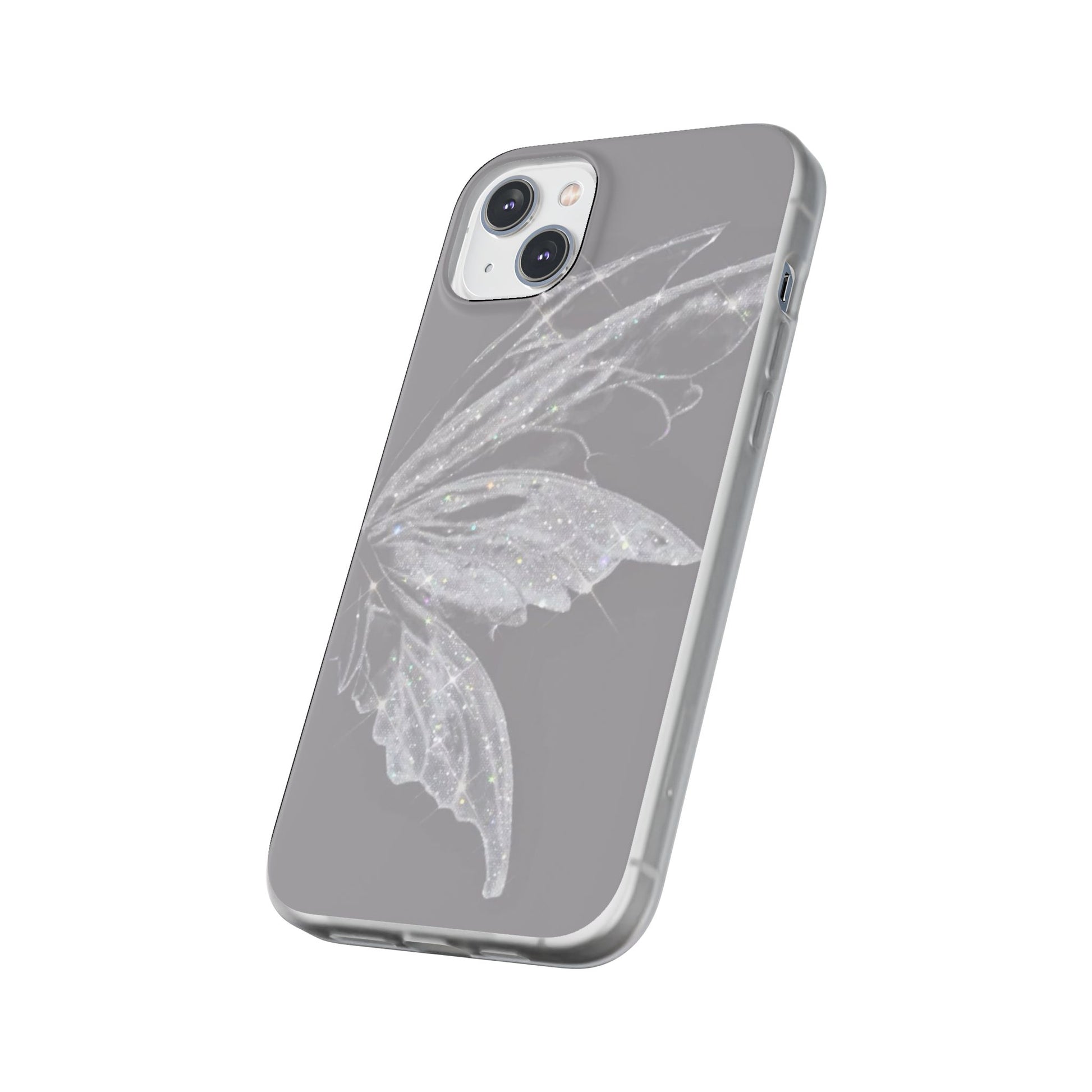 Elegant Butterfly Flexi Cases, Phone Cover, Protective Shell, Gifts for Her, Customizable Phone Cases, Floral Butterfly Design
