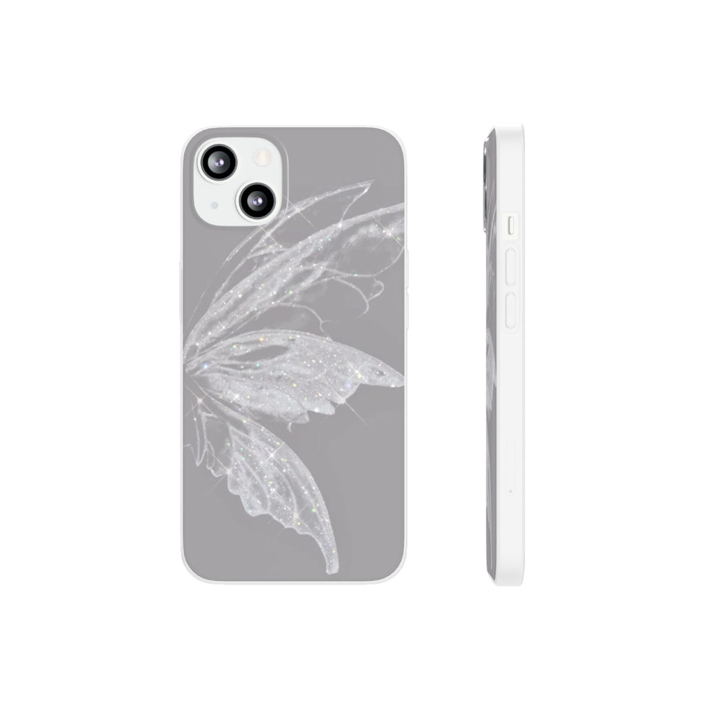 Elegant Butterfly Flexi Cases, Phone Cover, Protective Shell, Gifts for Her, Customizable Phone Cases, Floral Butterfly Design