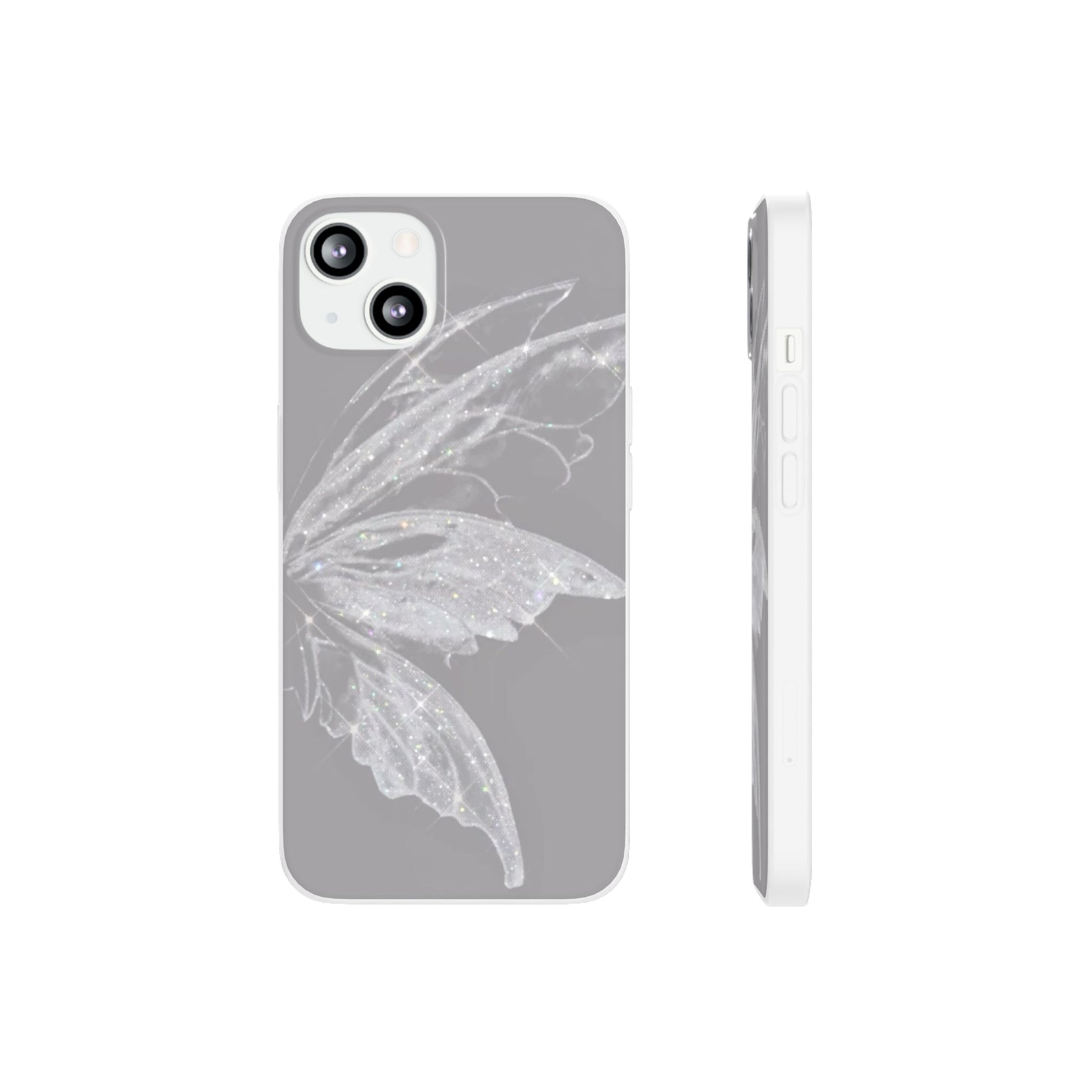 Elegant Butterfly Flexi Cases, Phone Cover, Protective Shell, Gifts for Her, Customizable Phone Cases, Floral Butterfly Design