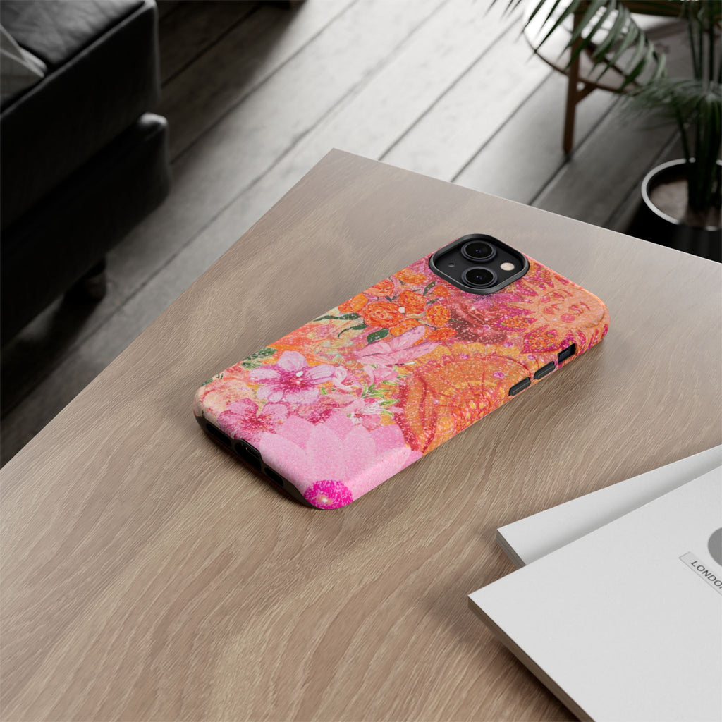 Bohemian Aesthetic Colorful Floral iPhone Case