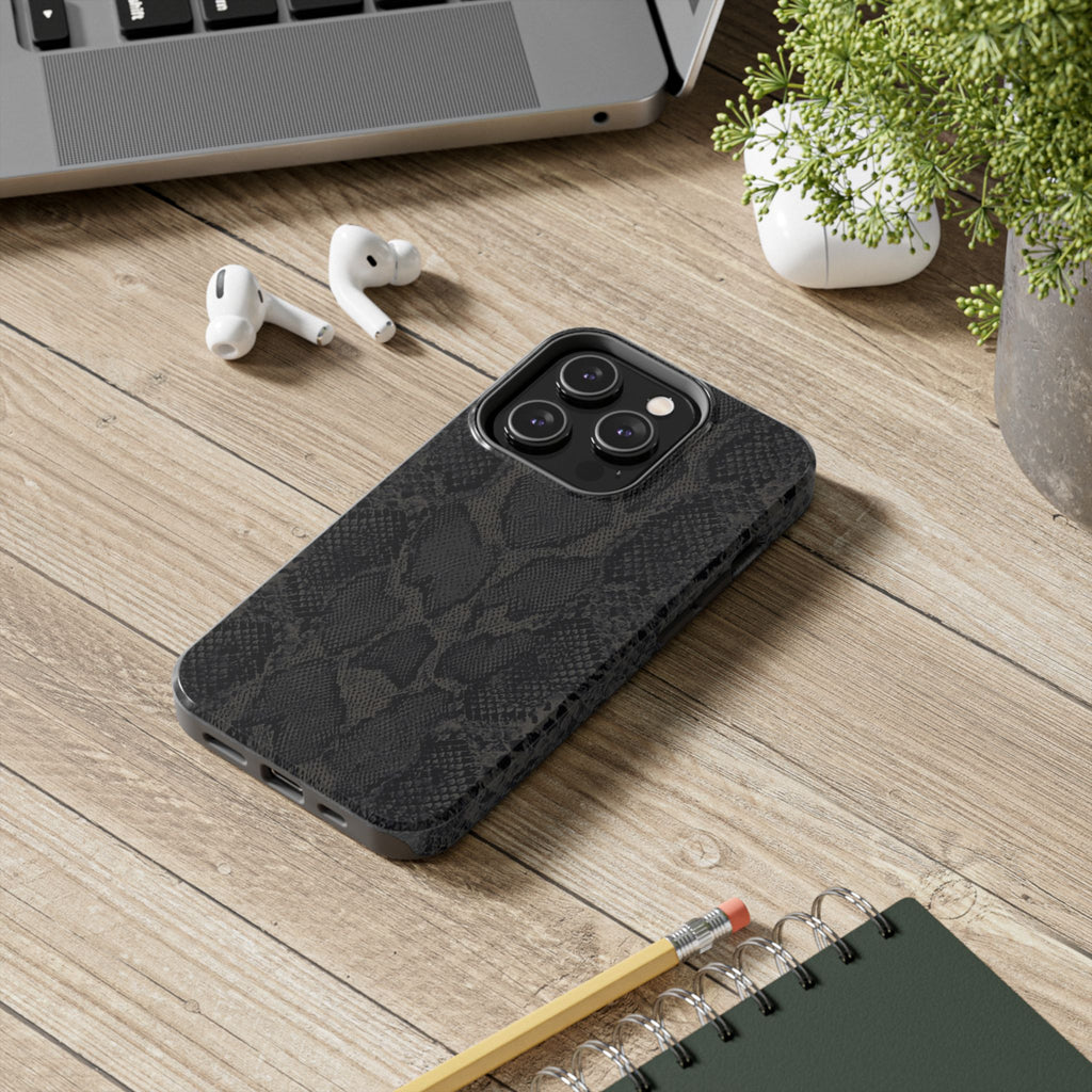 Stylish Snake Skin Phone Case, Tough Phone Cover for Protection, Customizable Design, Gift for Tech Lovers, Unique Cell Phone Accessory