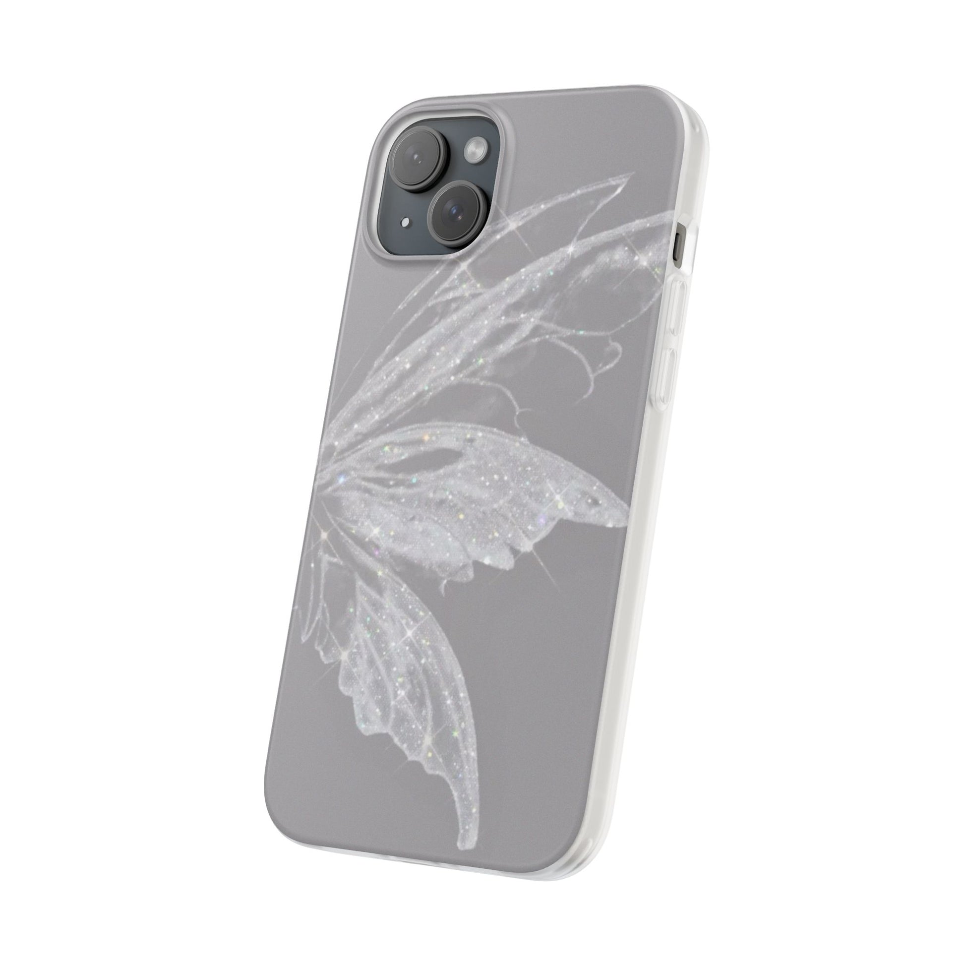 Elegant Butterfly Flexi Cases, Phone Cover, Protective Shell, Gifts for Her, Customizable Phone Cases, Floral Butterfly Design