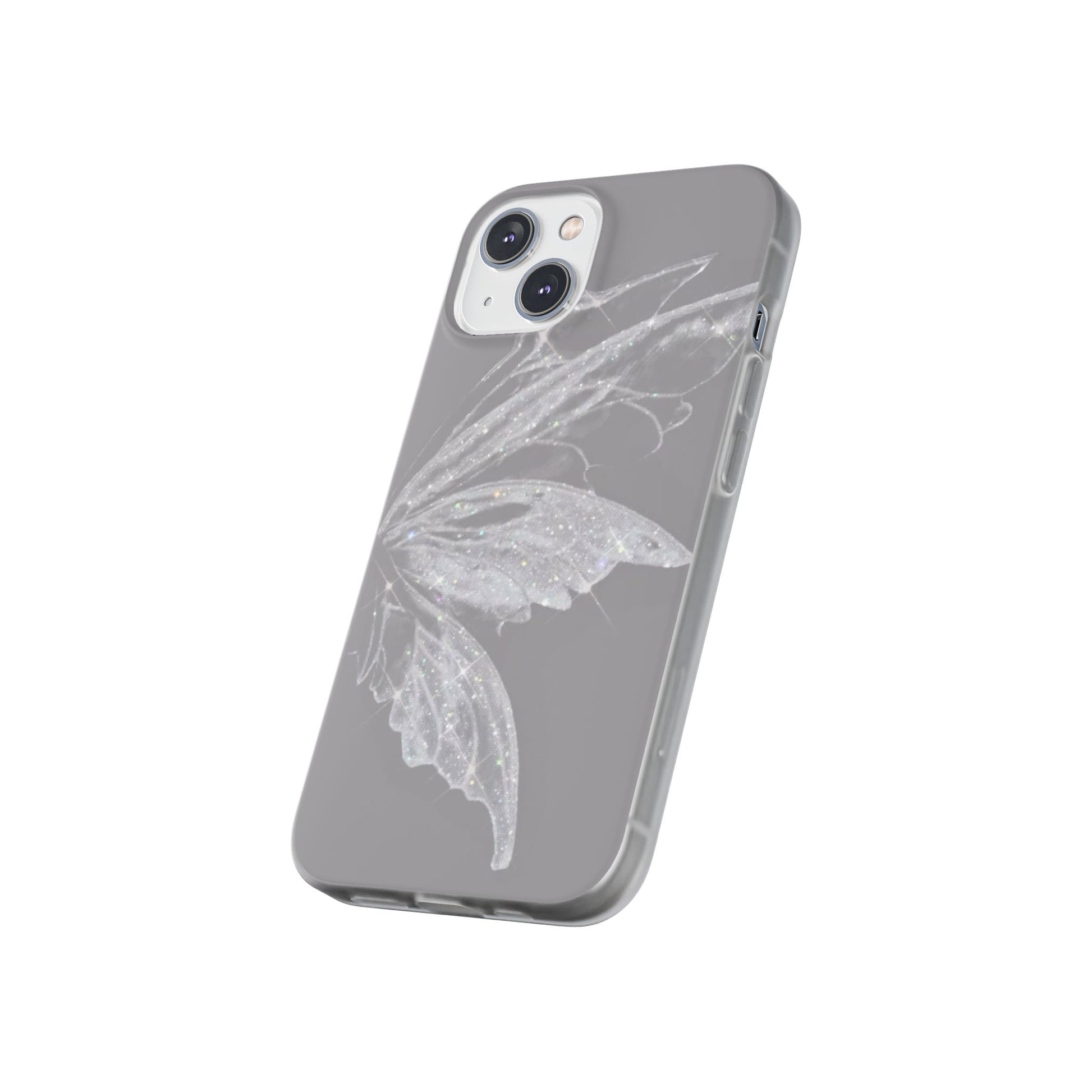 Elegant Butterfly Flexi Cases, Phone Cover, Protective Shell, Gifts for Her, Customizable Phone Cases, Floral Butterfly Design