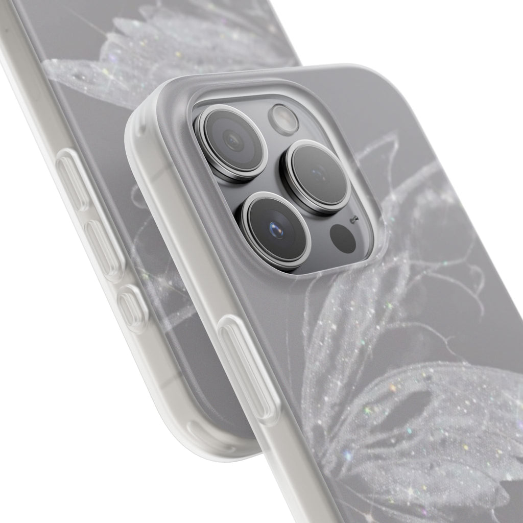 Elegant Butterfly Flexi Cases, Phone Cover, Protective Shell, Gifts for Her, Customizable Phone Cases, Floral Butterfly Design